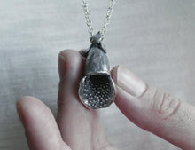 Load image into Gallery viewer, DIGITALIS / foxglove pendant in sterling silver