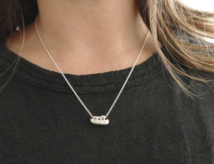 GEZELLIG - COZY / miniature amsterdam boathouse pendant in sterling silver