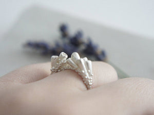 LAVENDER BRANCHES / floral ring in sterling silver