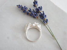 Load image into Gallery viewer, LAVENDER BRANCHES / floral ring in sterling silver