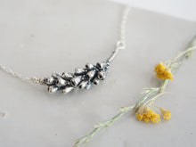 Load image into Gallery viewer, LAVENDER BRANCH / botanical necklace in sterling silver