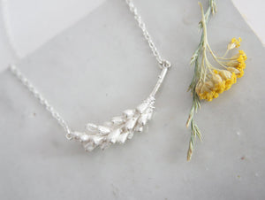 LAVENDER BRANCH / botanical necklace in sterling silver