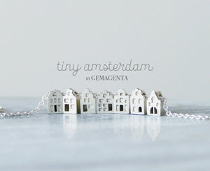 MOOI - BEAUTIFUL / miniature dutch house necklace in sterling silver