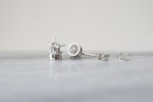 STERK - STRONG STUDS / miniature dutch windmill sterling silver earrings