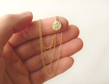 Load image into Gallery viewer, UNDER THIS MOON / solid 14K GOLD custom moon phase necklace