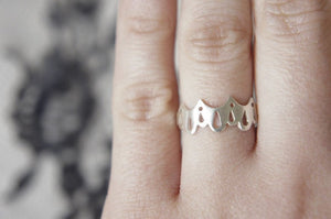 LINGERIE RING 001 / hand-pierced ring in sterling silver