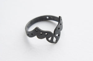 LINGERIE RING 005 / hand-pierced ring in sterling silver
