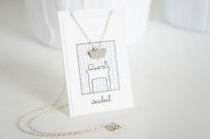 ISABEL / miniature mirror necklace in sterling silver