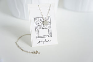 JOSEPHINE / miniature mirror necklace in sterling silver