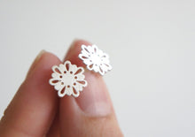 Load image into Gallery viewer, LINGERIE MINI STUDS / hand-pierced studs in sterling silver