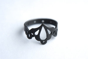 LINGERIE RING 002 / hand-pierced ring in sterling silver