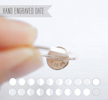 Load image into Gallery viewer, UNDER THIS MOON / custom moon phase ring in sterling silver