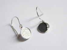 Load image into Gallery viewer, UNDER THIS MOON / personalised moon phase hook earrings in sterling silver