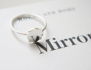 MINIATURE MIRROR / sterling silver ring